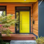 Hot Sale Customized High Quality Modern Wood Grain Front Door Sound Insulated Entrance Doors for House Security Entry Doors - Image 3