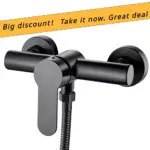 304 Stainless Steel Bathroom Shower Faucet Wall Mounted Triple Tub Faucet Hot and Cold Water Mixing Valve Faucet with G1/2 Inch - Image 2