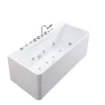 Bathroom Rectangle Acrylic Bathtub Jet Whirlpool Tub Free Standing Bathtub Indoor Customized Ceramic Bathtubs - Image 3
