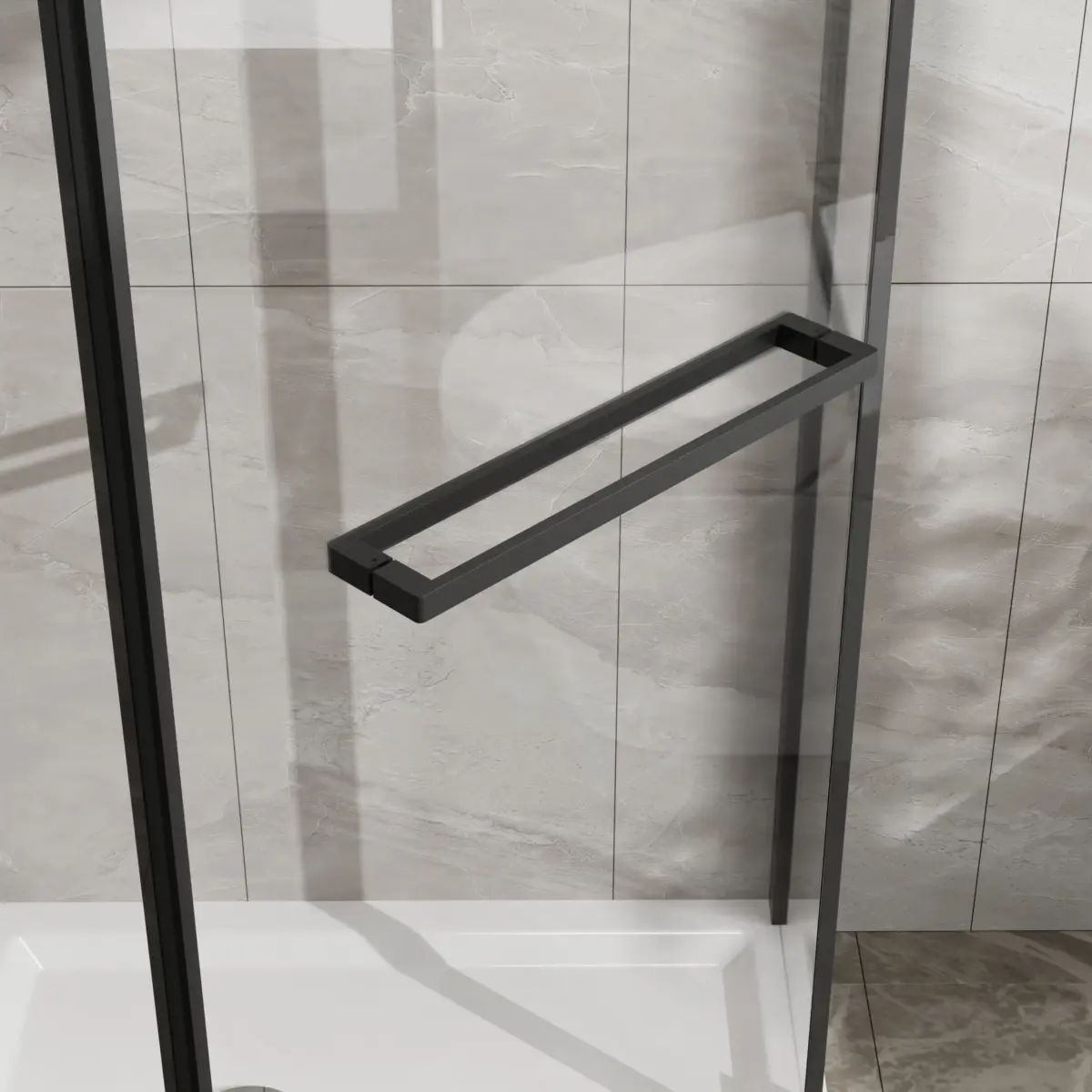 36 in.D x 36 in.W x 72 in.H Frameless Shower Door, Neo-Angle Corner Shower Enclosure with 1/4" Clear Glass, Pivot Shower Doors - Image 4