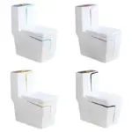 Multicolor Ceramic Sanitary Ware Toilet Square Shape Water Closet Bathroom Elongated Toilet Bowl Floor Mounted One Piece Toilet - Image 5