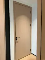Frameless High Quality Internal Room Flush Wooden Door Design for Bedrooms - Image 2