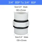 YQBS 1/4" 3/8" 1/2" Male Thread Pipe Connector Fitting Plastic Nylon With Rubber Ring Straight Connect Aquarium RO Water - Image 6