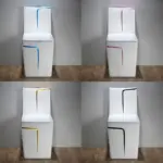 Multicolor Ceramic Sanitary Ware Toilet Square Shape Water Closet Bathroom Elongated Toilet Bowl Floor Mounted One Piece Toilet - Image 6