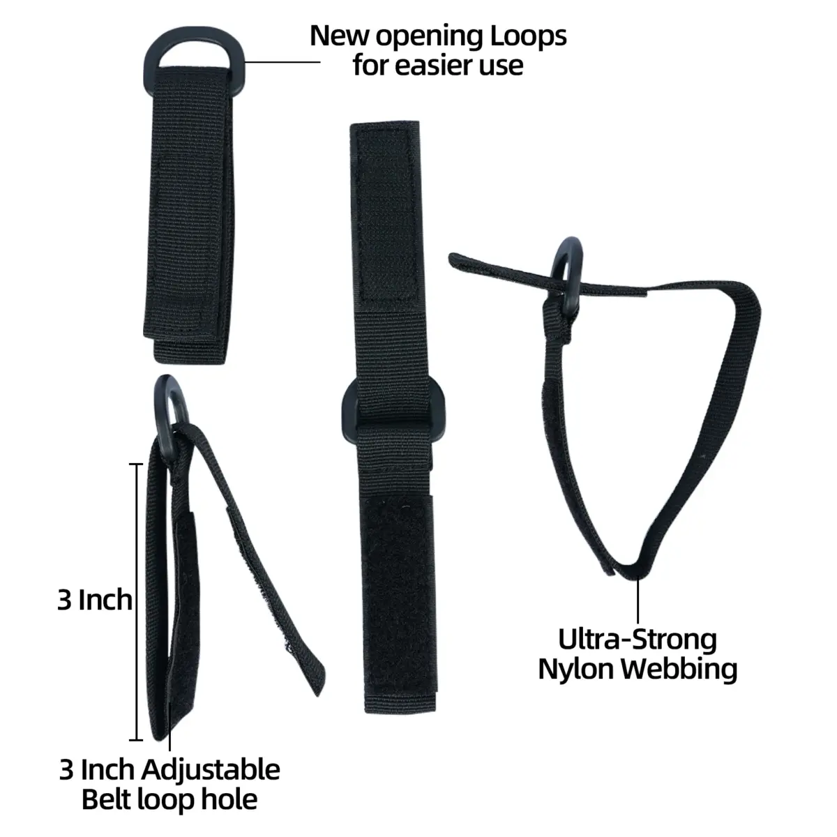 Tactical Police Suspenders for Duty Belt Harness Law Enforcement with Adjustable Strap and 4 Tool Belt Loops - Image 6