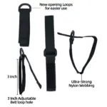 Tactical Police Suspenders for Duty Belt Harness Law Enforcement with Adjustable Strap and 4 Tool Belt Loops - Image 6