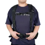 Tactical Police Suspenders for Duty Belt Harness Law Enforcement with Adjustable Strap and 4 Tool Belt Loops - Image 3