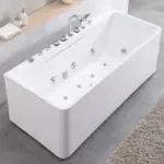 Bathroom Rectangle Acrylic Bathtub Jet Whirlpool Tub Free Standing Bathtub Indoor Customized Ceramic Bathtubs