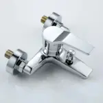 Zinc alloy Basin Faucets Chrome Wall Mounted Hot Cold Water Mixer Tap Dual Spout Single Handle For Bathroom Shower Basin - Image 2