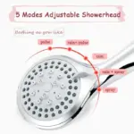 High Quality 5 Modes Round Rain Shower Head with Hose Sets Shower Holder for Bathroom Shower Accessories Douche - Image 3