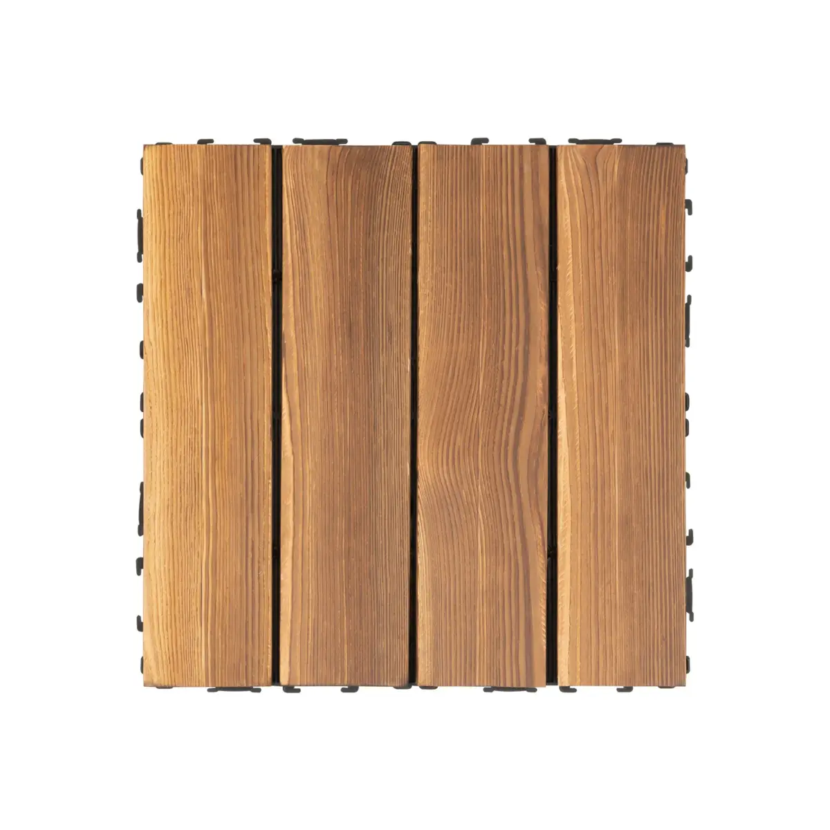 36Pcs Hardwood Interlocking Patio Deck Tiles Wood Flooring DIY Outdoor 12''x12'' - Image 5