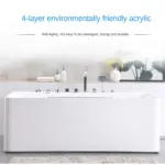 Bathroom Rectangle Acrylic Bathtub Jet Whirlpool Tub Free Standing Bathtub Indoor Customized Ceramic Bathtubs - Image 2