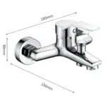 Zinc alloy Basin Faucets Chrome Wall Mounted Hot Cold Water Mixer Tap Dual Spout Single Handle For Bathroom Shower Basin - Image 6