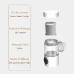 LOEPHY Faucet Filter Splash Proof Tap Water Purifier Filtration And Pressurization 720 Degree Rotating Universal Extension Nozzl - Image 4