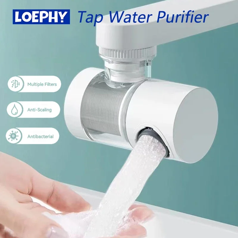 kf-S653609962ba84bcd8a4b09ef76199206J LOEPHY Faucet Filter Splash Proof Tap Water Purifier Filtration And Pressurization 720 Degree Rotating Universal Extension Nozzl - Image 1