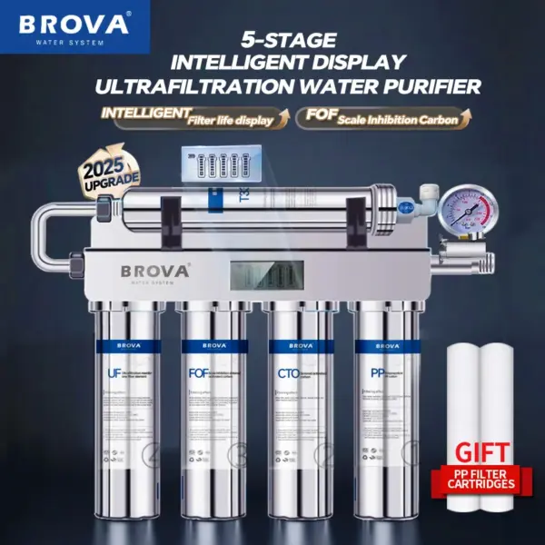 BROVA Kitchen Water Filt Upgrad 5 stage Ultrafiltration Water Purifier Household Direct Drinking Water Purifier TapWater Filter