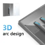 Wall Light Switch Panel Tempered Glass International Switch Self-reset 1/2/3/4 Gang 1/2 Way LED Indicator Piano Key Wall Panel - Image 4