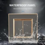 WESA Black Mirror Acrylic Wall Light Switch Flame retardant Panel Button 2 Gang 1 Way Wall Rocker Double Switch On/Off AC 250V - Image 5