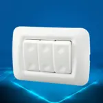 118mm 3Gang Italy Isreal Standard Household Wall Electrical 1Way Switch White PC Safety flame-retardant Panel - Image 3