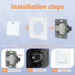 BSEED EU Standard Wall Light Switch 1/2Gang 1Way Toggle Switch Glass Panel Mechanical Wall Switch On Off 10A 250V Blue Backlight - Image 3