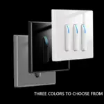 Wall Light Switch Panel Tempered Glass International Switch Self-reset 1/2/3/4 Gang 1/2 Way LED Indicator Piano Key Wall Panel - Image 2